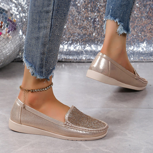 Rhinestone Women's Sparkly Orthopedic Loafers