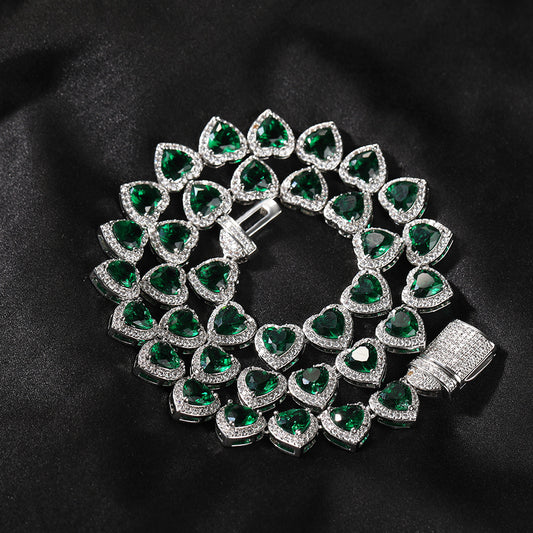 Lumina Heart Cluster Tennis Necklace