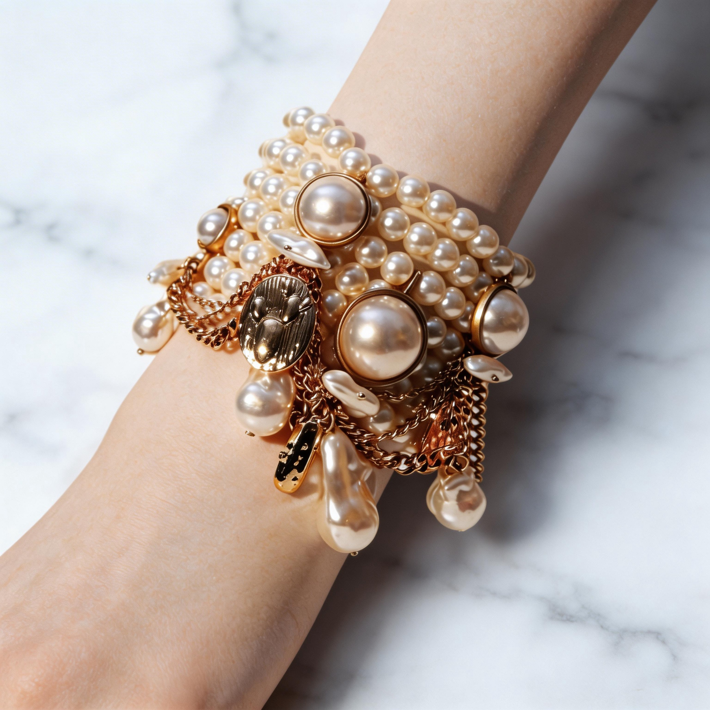 Pearl Tapestry: The Ocean’s Embrace Cuff