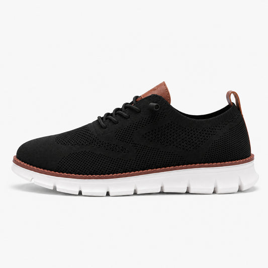 Suprclark women's breathable knit walking shoes in black