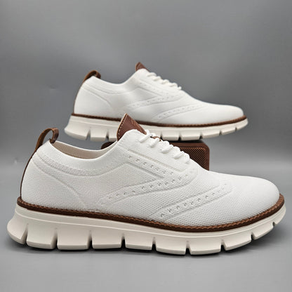 Bellkmart Autumn Comfy breathable Orthopedic Oxford Sneakers For Wide Feet - White - Bellkmart