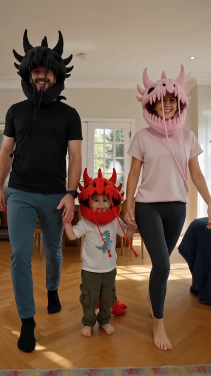 SpineFang™ Plush Dragon Skull Hood