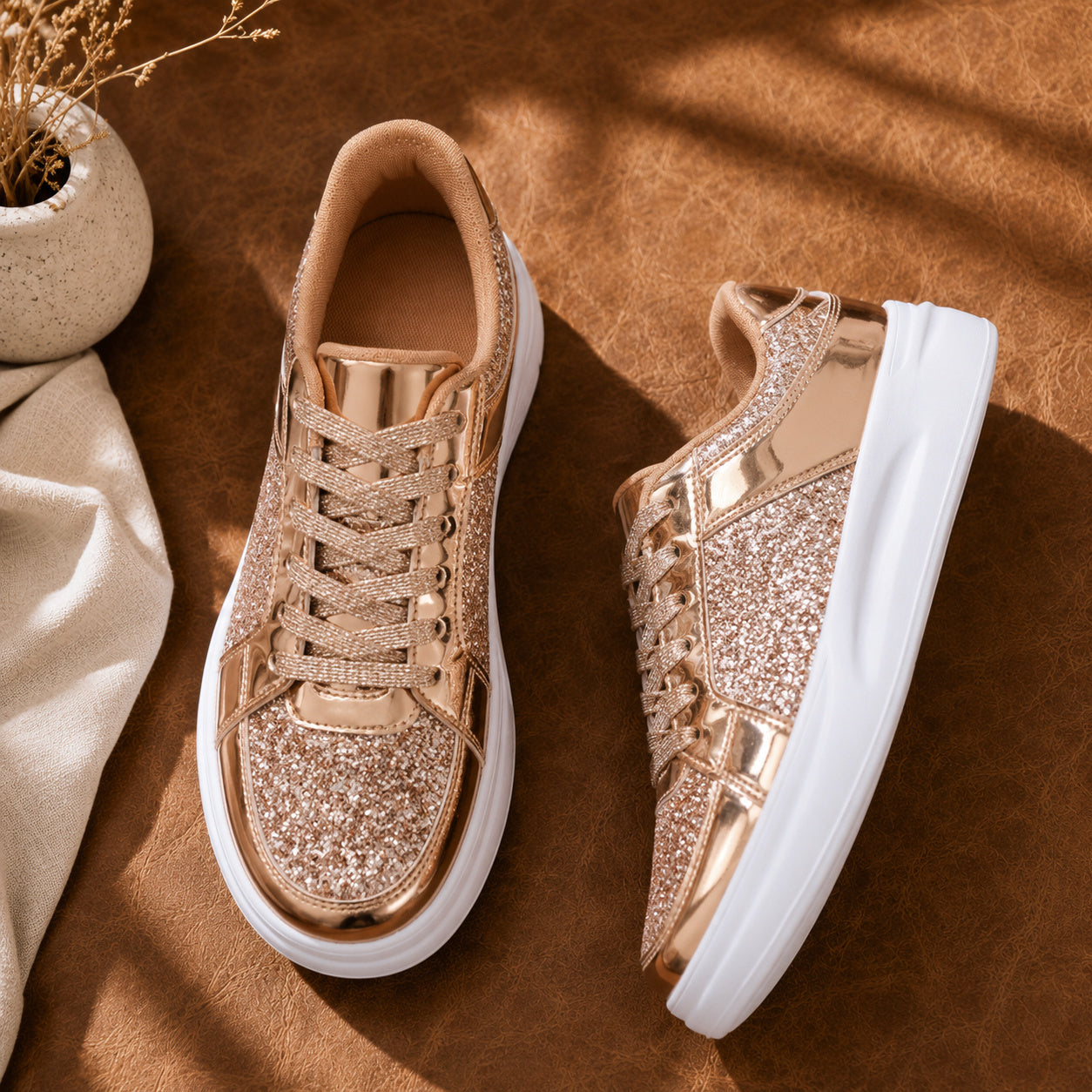 Bellkmart Spark-Step Glitter Sneakers