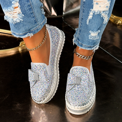 Suprclark Women Sparkly Loafers - Camouflage