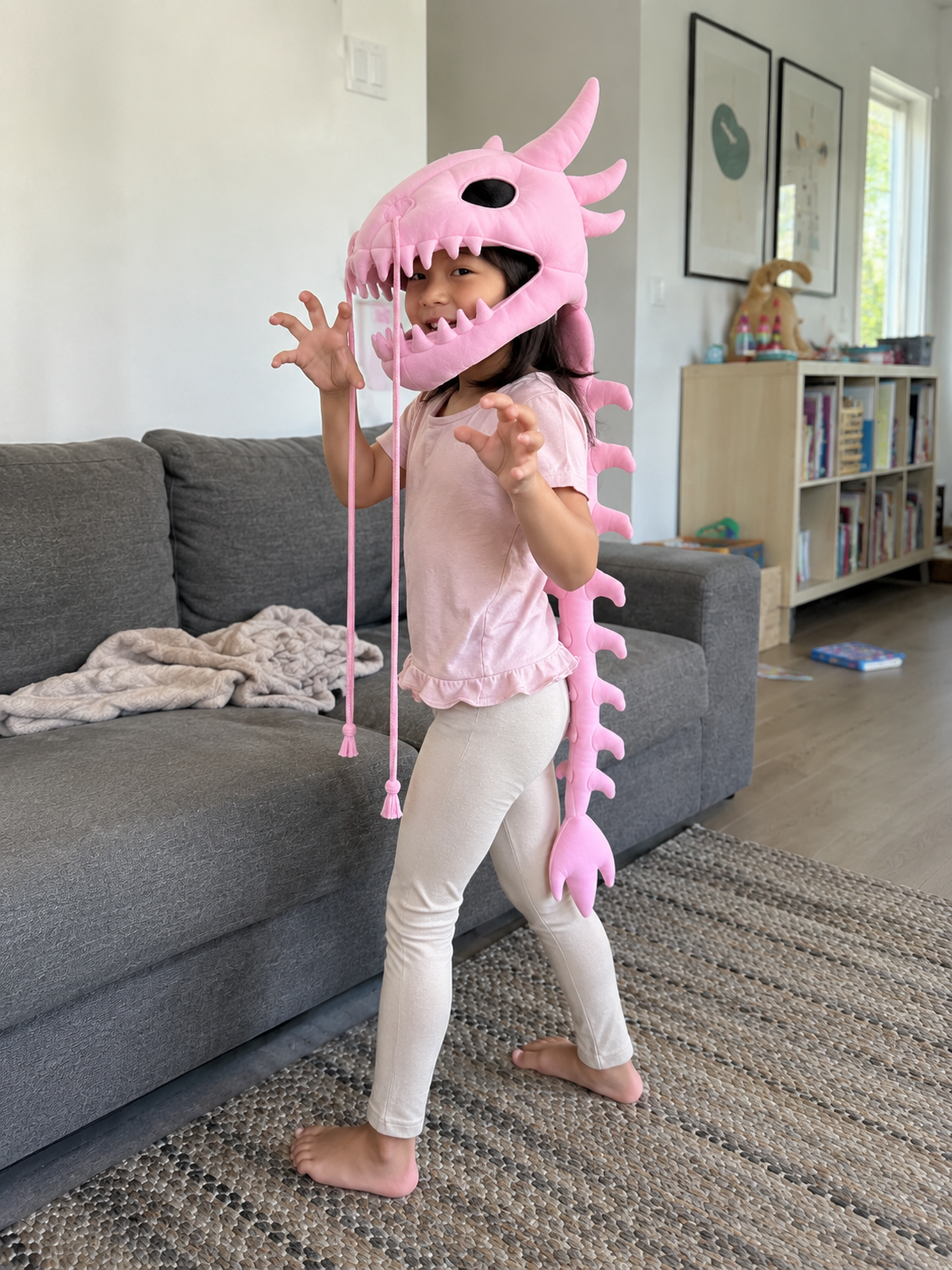 SpineFang™ Plush Dragon Skull Hood