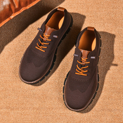 Black Sole Super Comfy breathable Orthopedic Mesh Sneakers For Wide Feet - Brown - Bellkmart