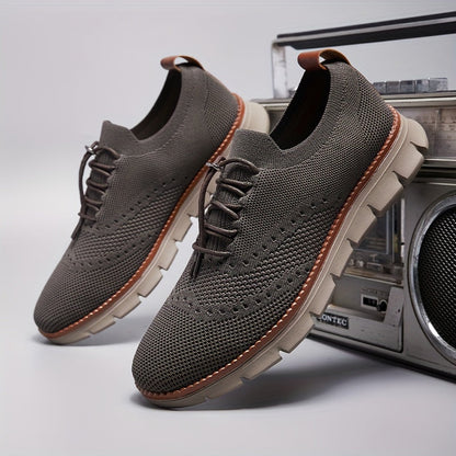 Slip-on breathable mesh running sneakers - Bellkmart