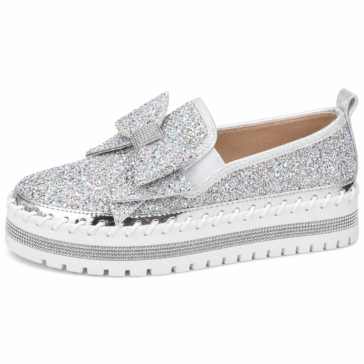 Suprclark Women Sparkly Loafers - Camouflage