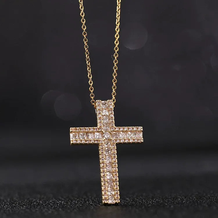 Lumina Cross Gemstone Necklace