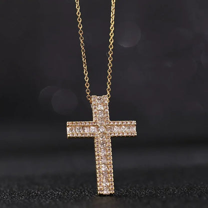 Lumina Cross Gemstone Necklace