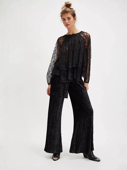 Ethereal Lace Off-Shoulder Top