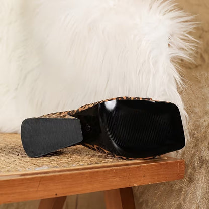 3.35inch High Heel Women's Sandals with Chunky Heel