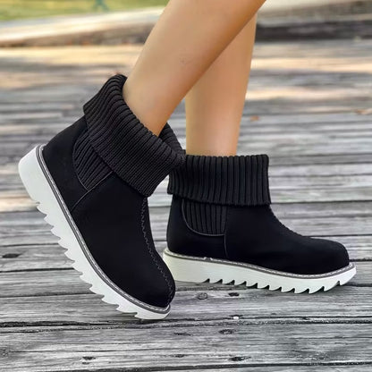 Women's Winter Slip-Resistant Rubber Sole Snow Boots