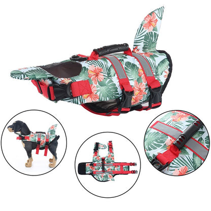 Reflective Dog Life Jacket with Safety Buoyancy and Harness Design