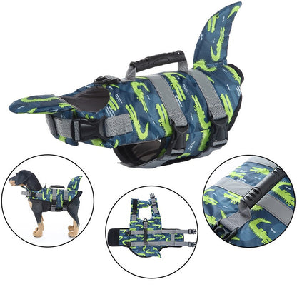 Reflective Dog Life Jacket with Safety Buoyancy and Harness Design