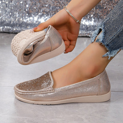 Rhinestone Women's Sparkly Orthopedic Loafers