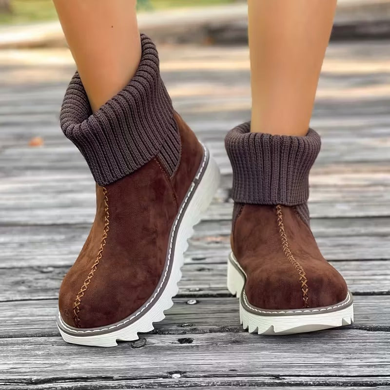 Women's Winter Slip-Resistant Rubber Sole Snow Boots