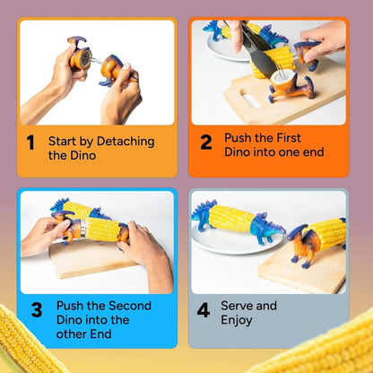 Creative Dinosaur Shaped Corn Cob Holders