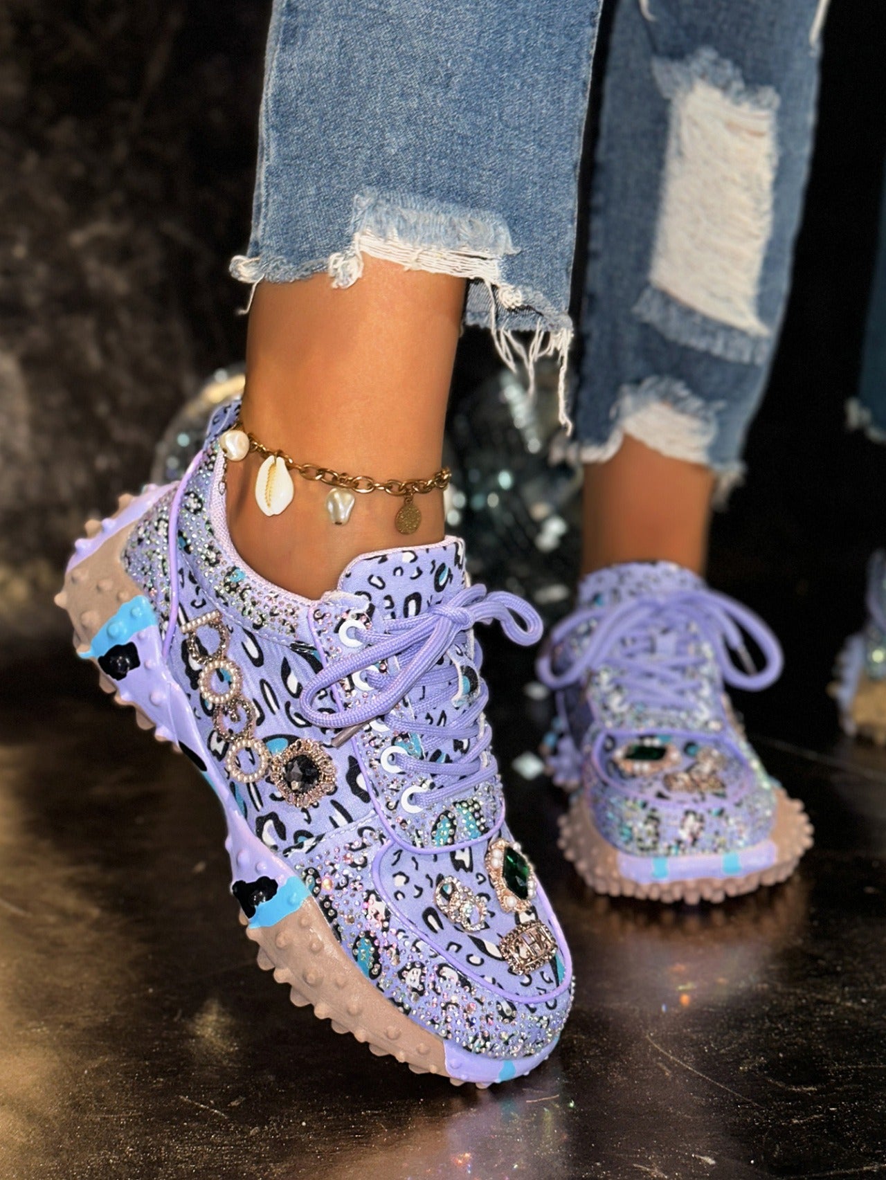 Women's Fashion Rhinestone Sparkling Sneakers