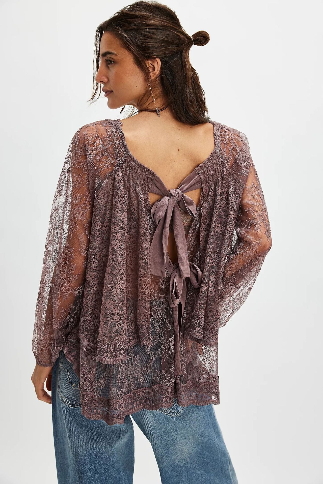 Ethereal Lace Off-Shoulder Top