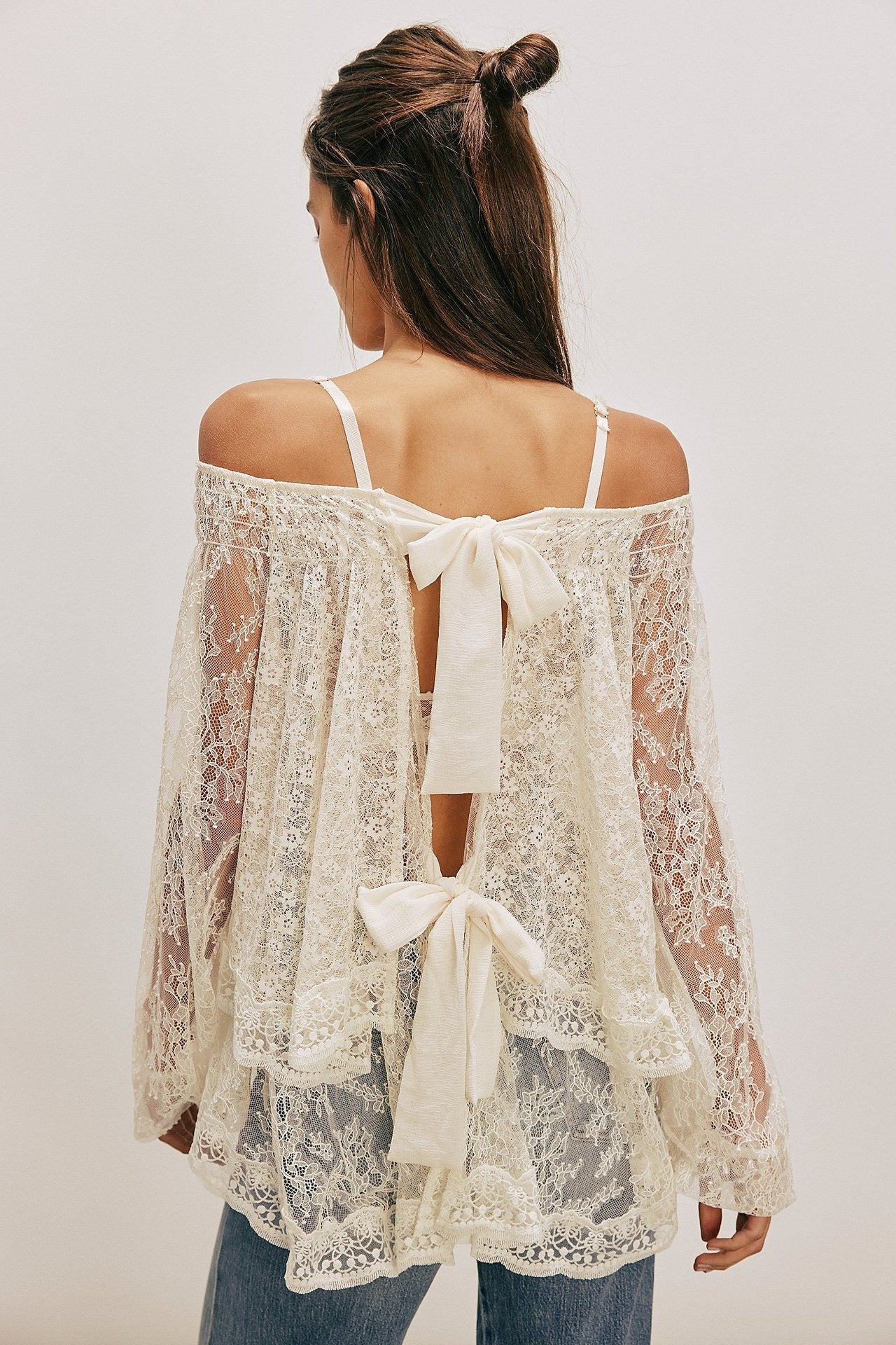 Ethereal Lace Off-Shoulder Top