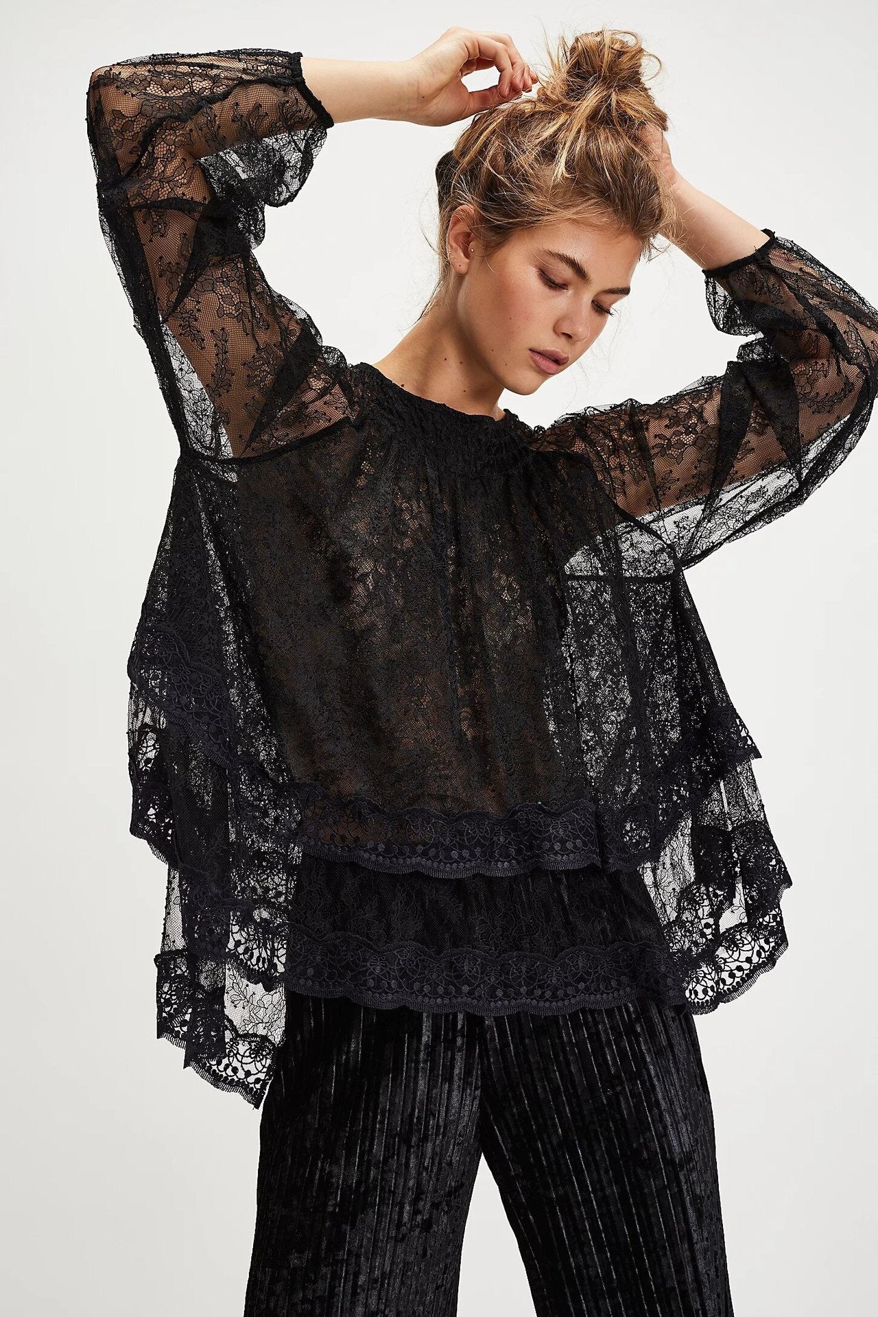 Ethereal Lace Off-Shoulder Top