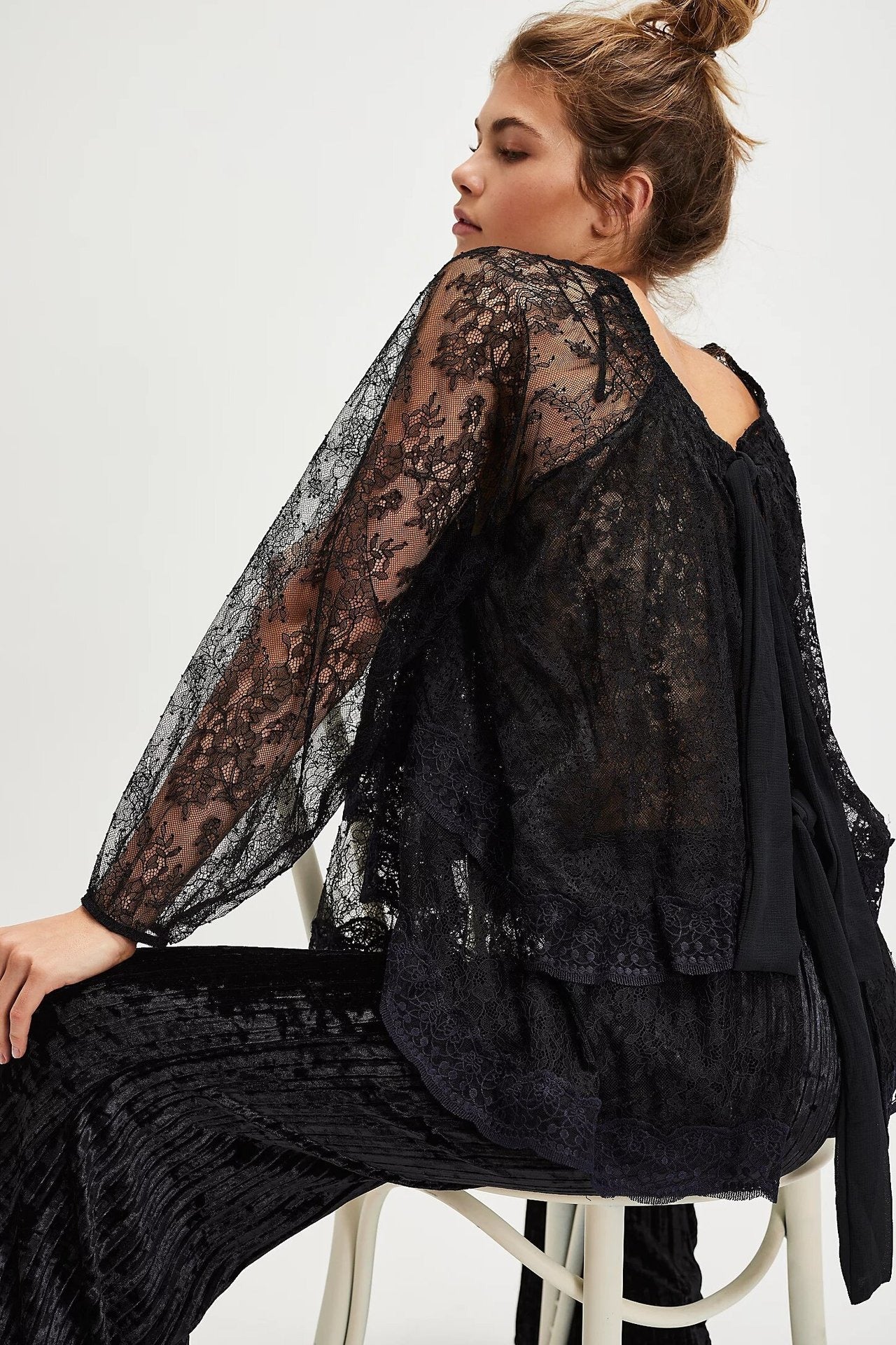 Ethereal Lace Off-Shoulder Top