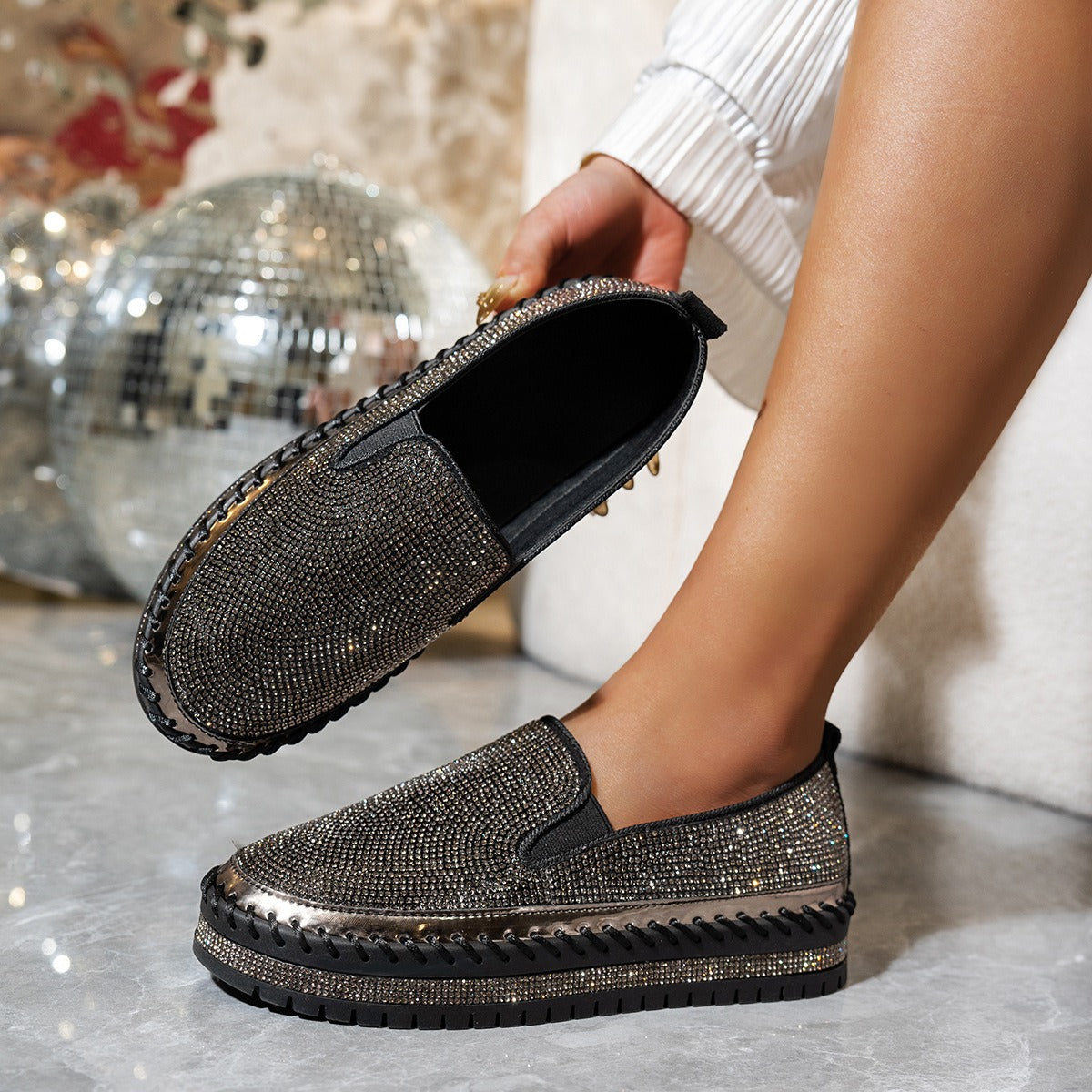 Women's Rhinestone Casual Sparkly Shoes