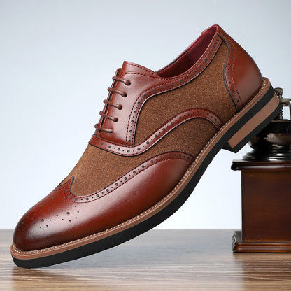 Carved Oxford comfortable breathable shoes - Bellkmart