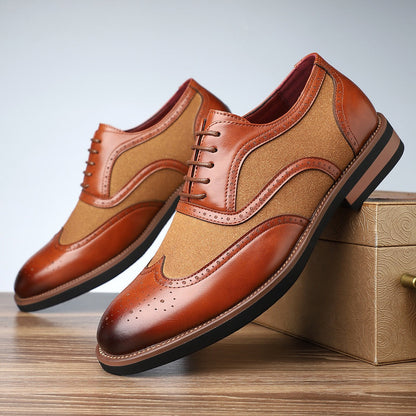 Carved Oxford comfortable breathable shoes - Bellkmart