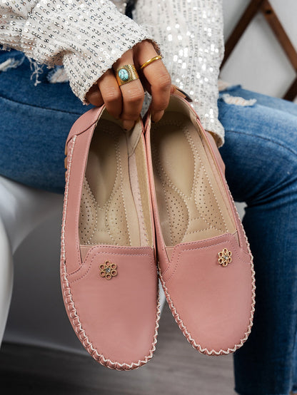 Women's Solid Color Flat Slip On Loafers