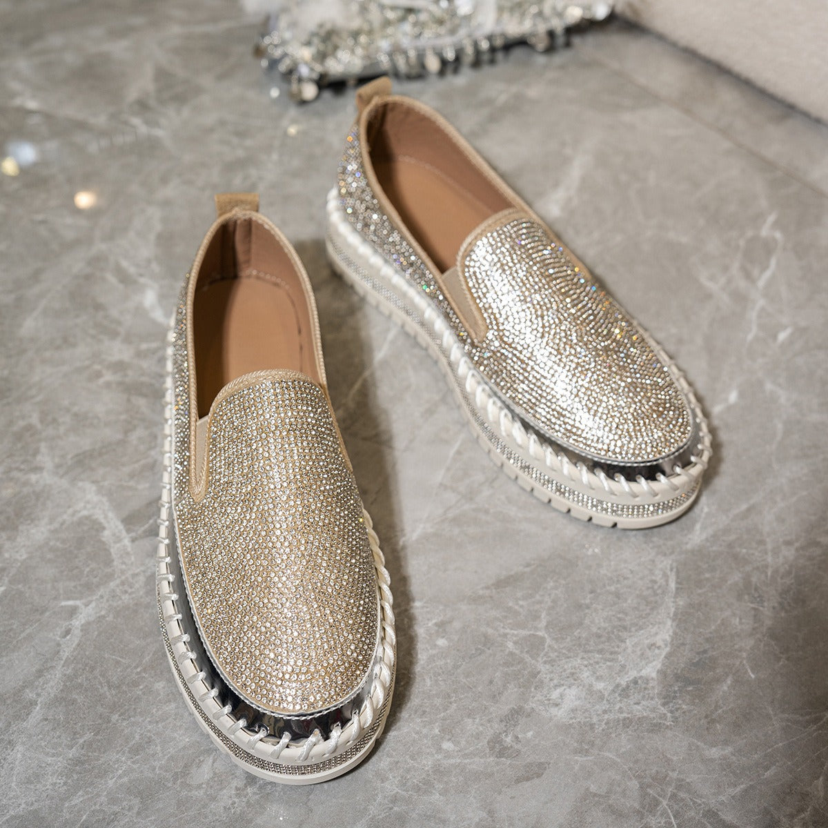 Women's Rhinestone Casual Sparkly Shoes