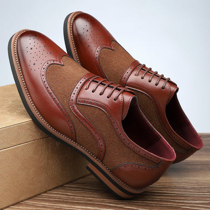 Carved Oxford comfortable breathable shoes - Bellkmart