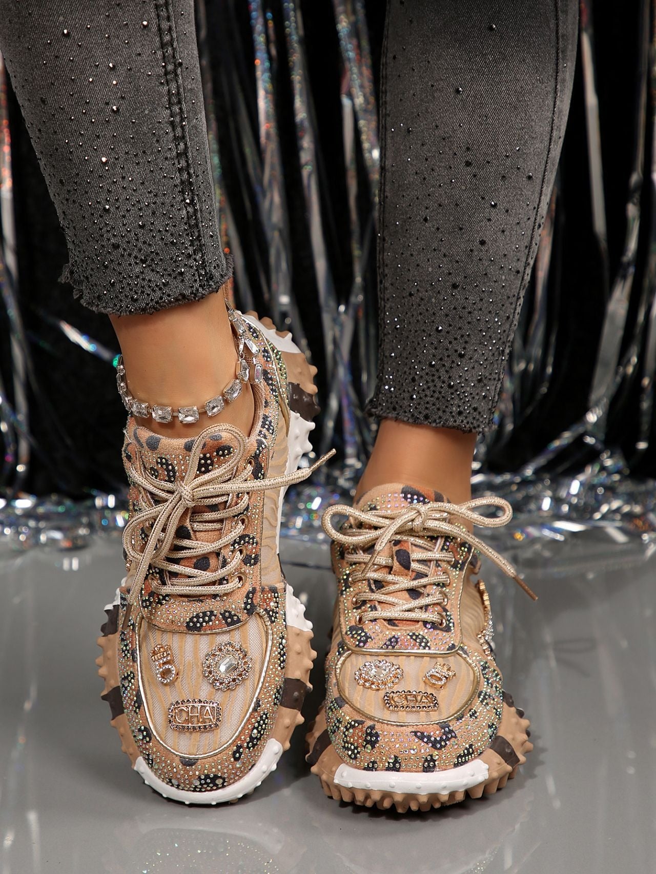 Women's Fashion Rhinestone Sparkling Sneakers
