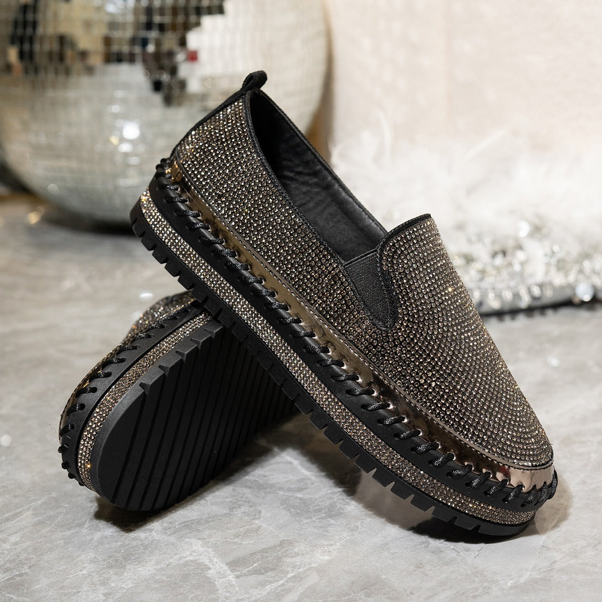 Women's Rhinestone Casual Sparkly Shoes