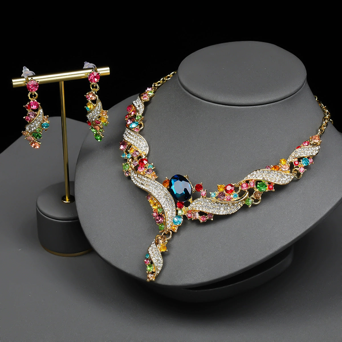 Rainbow Serenade Necklace & Earring Set