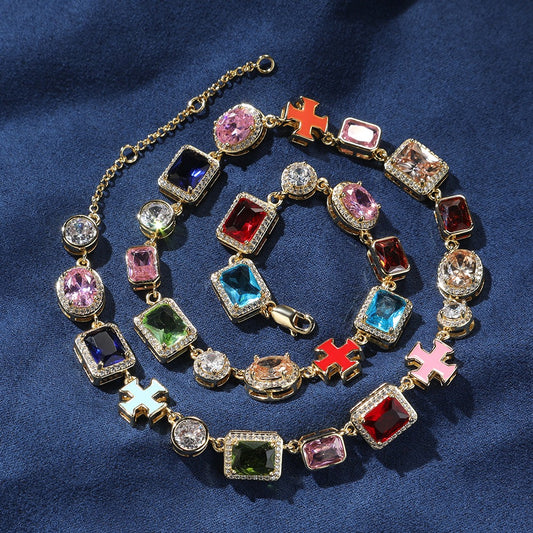 Chromatic Cross Bracelet & Necklace