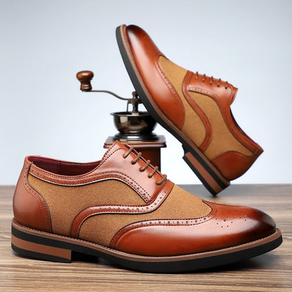Carved Oxford comfortable breathable shoes - Bellkmart