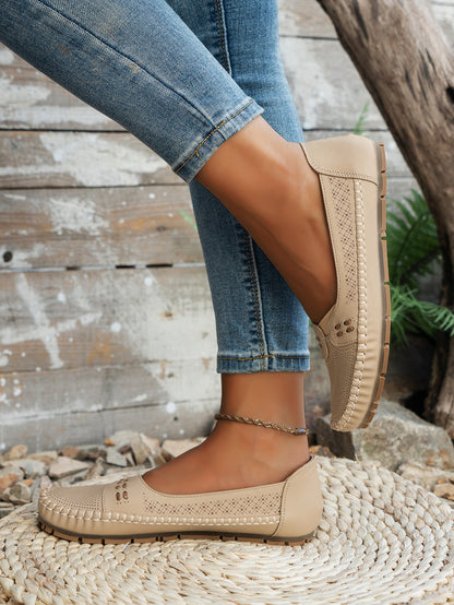 Off-White women's stitched laser-cut flat loafers