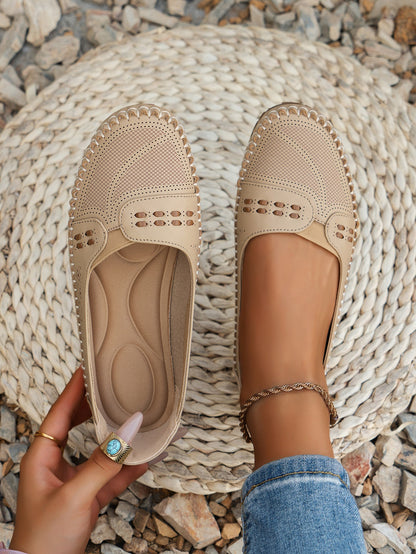 Off-White women's stitched laser-cut flat loafers