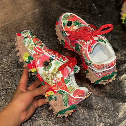 Women's Fashion Rhinestone Sparkling Sneakers