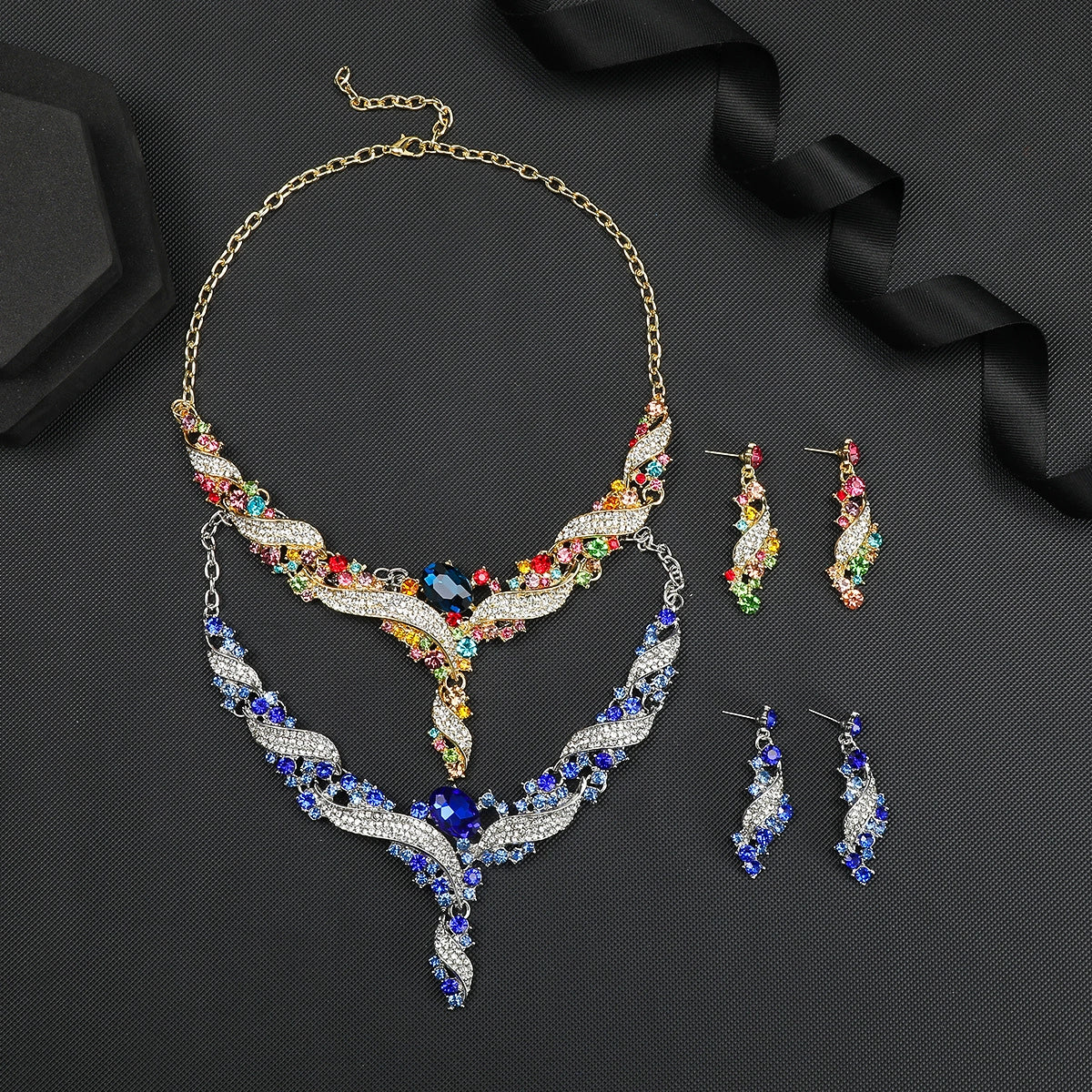 Rainbow Serenade Necklace & Earring Set