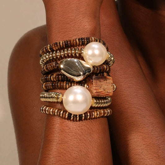 Pearl Tapestry: The Ocean’s Embrace Cuff