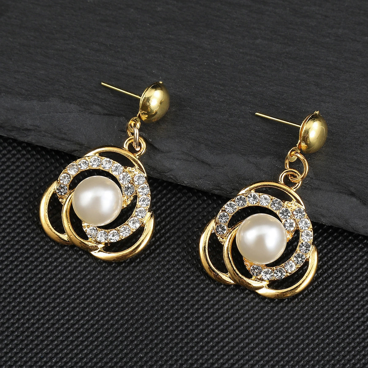 Lunar Orbit Pearl Necklace & Earring Set