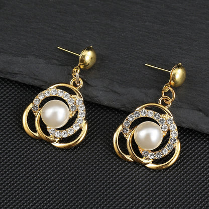 Lunar Orbit Pearl Necklace & Earring Set