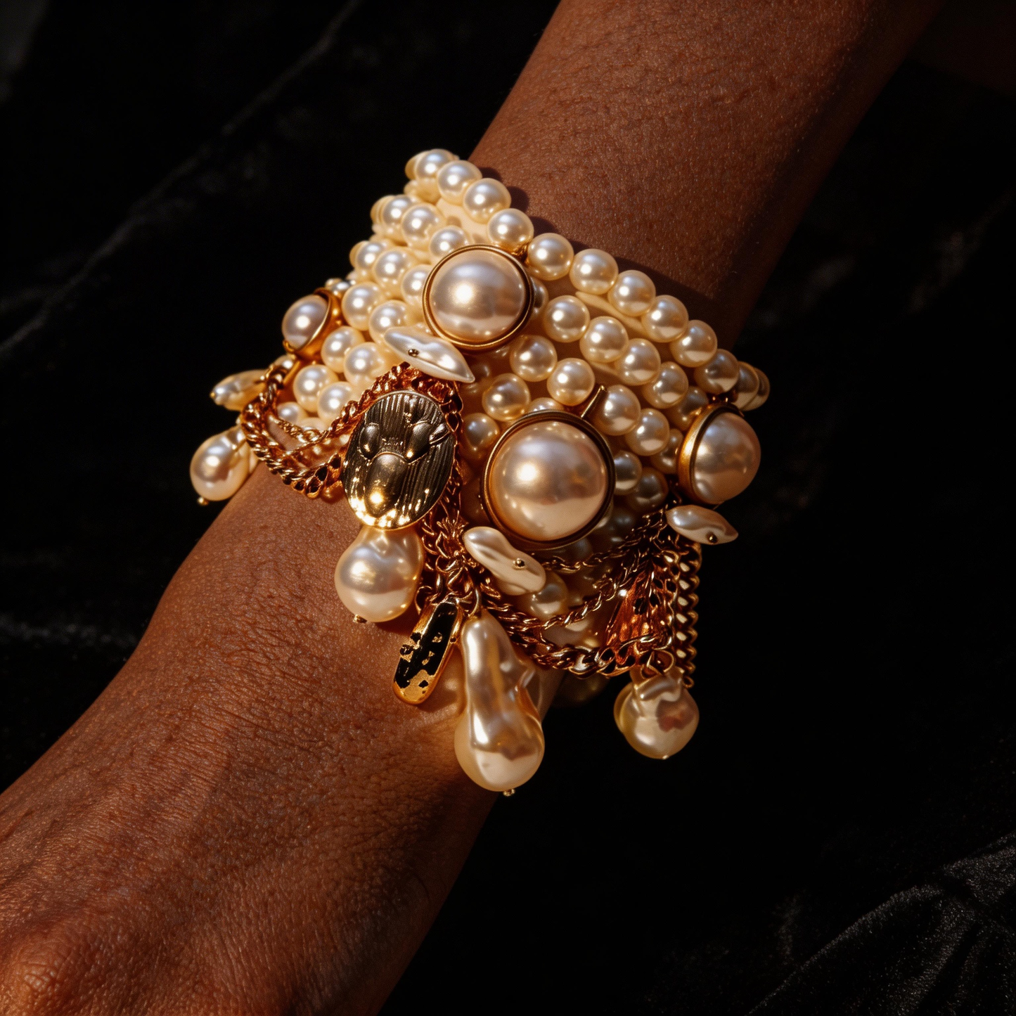 Pearl Tapestry: The Ocean’s Embrace Cuff
