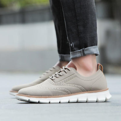 Bellkmart Autumn Comfy breathable Orthopedic Oxford Sneakers For Wide Feet - Khaki - Bellkmart