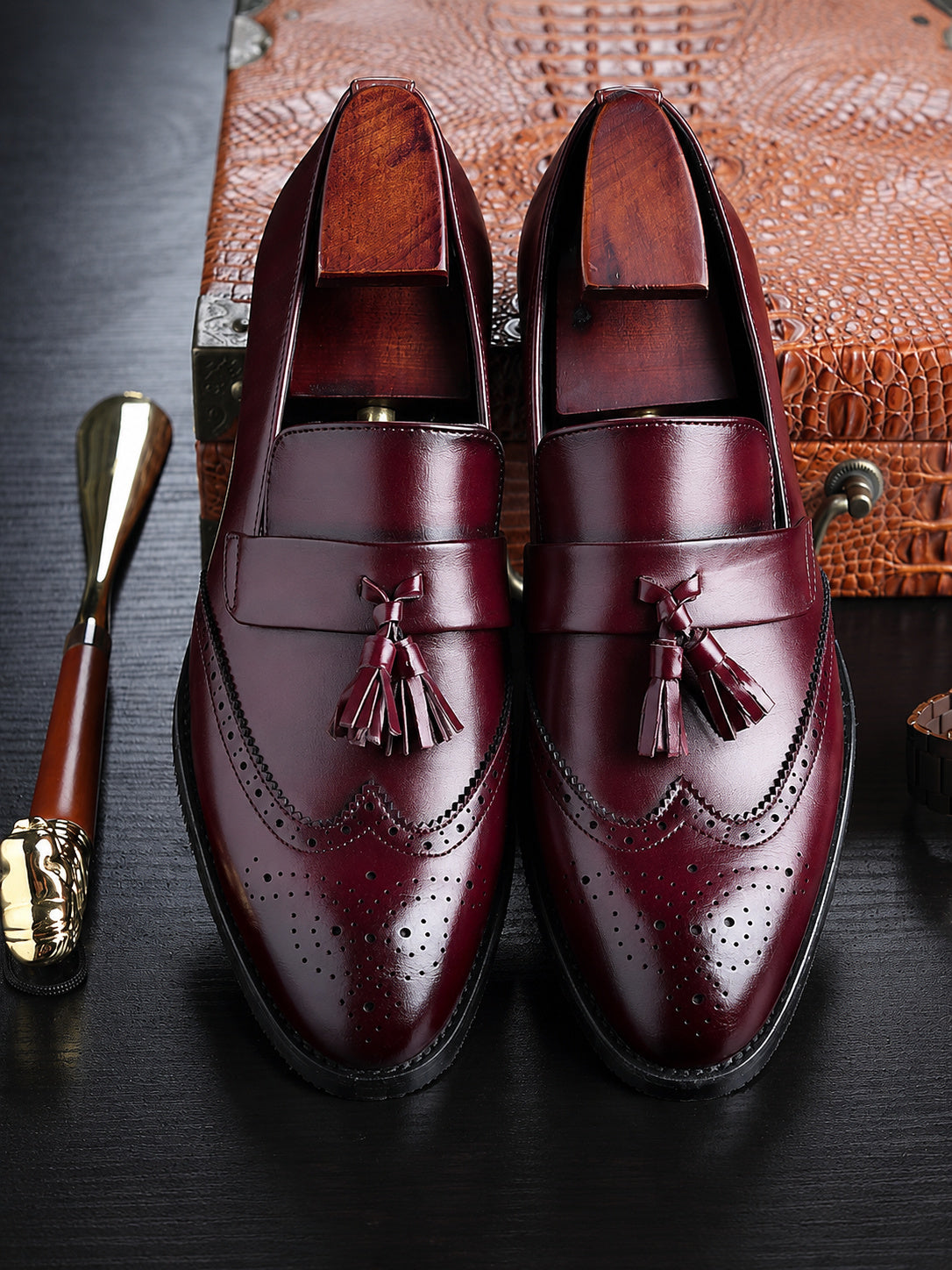 Men's brogue tassel loafers – product view 3