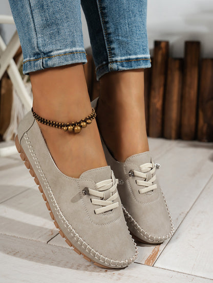 Off-white women's casual slip-on loafers