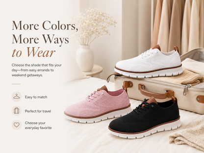 Suprclark women's knit walking shoes color and travel styling guide